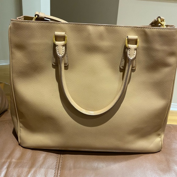 Prada Lux Saffiano Tote Beige - Picture 5 of 16